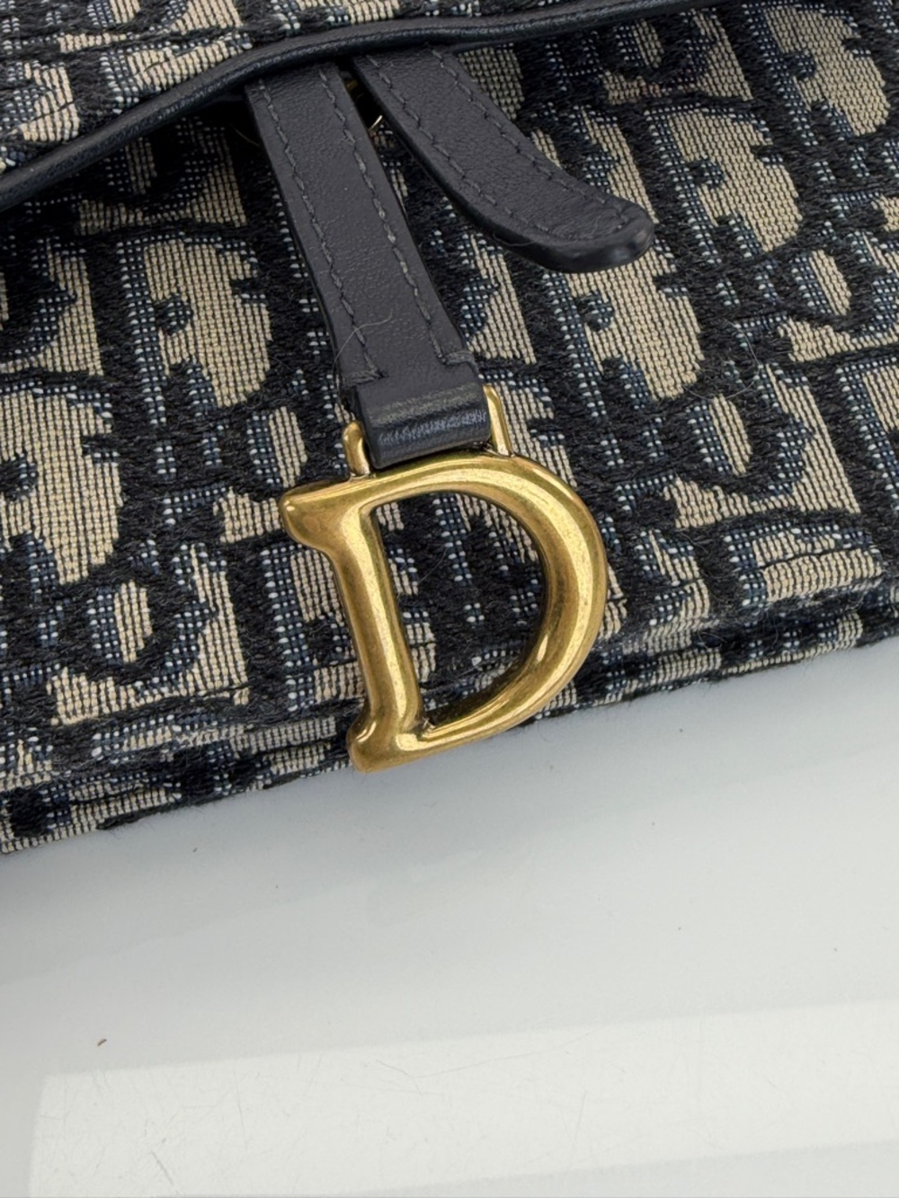 Christian Dior Oblique Navy Saddle Belt Bag - Picture 3 of 15